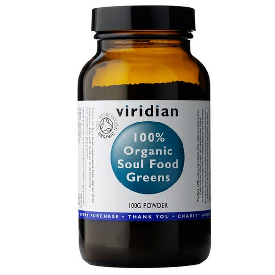 Viridian 100% Organic Soul Food Greens prášek 100 g - bez příchutě