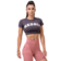 Fialová Nebbia SPORTY HERO crop top s krátkým rukávem 584