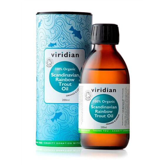 Viridian 100% Organic Scandinavian Rainbow Trout Oil - 200ml
