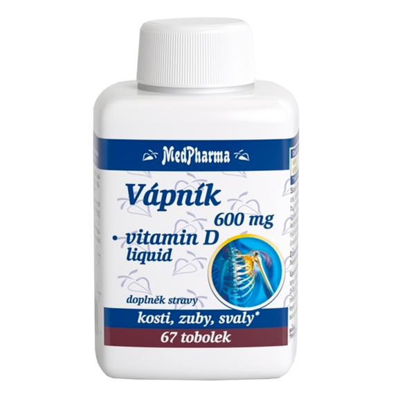 MedPharma Vápník 600 mg + vitamin D3 - 67 Tobolek