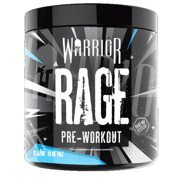 Warrior RAGE Pre-Workout 392 g - modrá malina