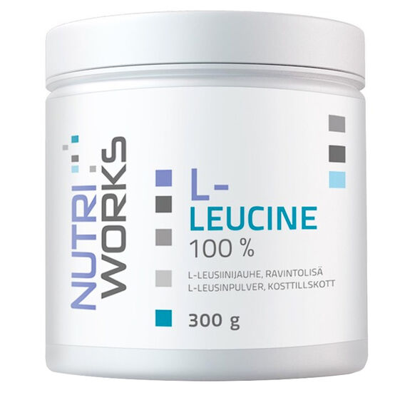 NutriWorks L-Leucine 100% 300 g - bez příchutě