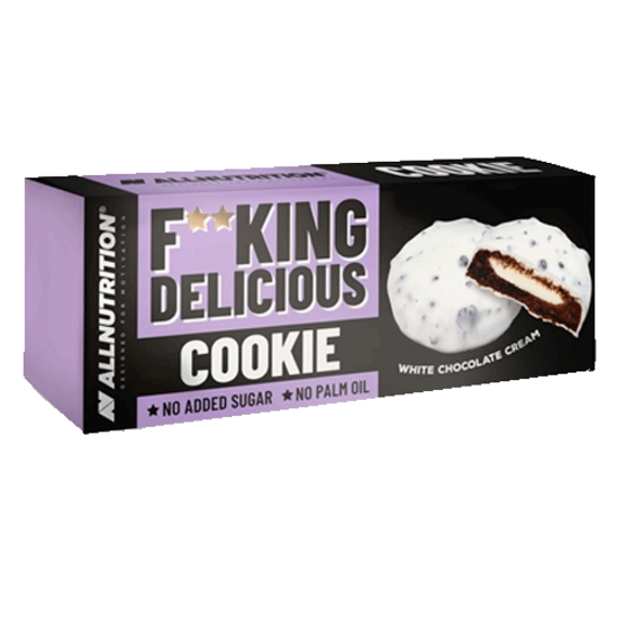 Allnutrition F**king Delicious Cookie 128 g - arašídové máslo, jahoda