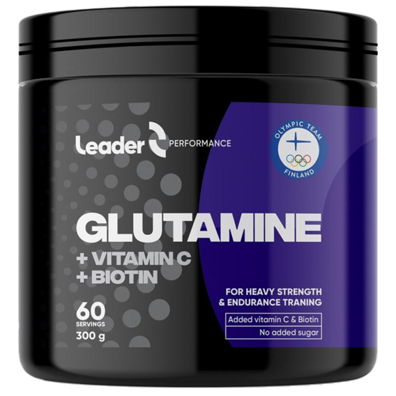 Leader Glutamine + Vitamin C + Biotin 300 g - bez příchutě