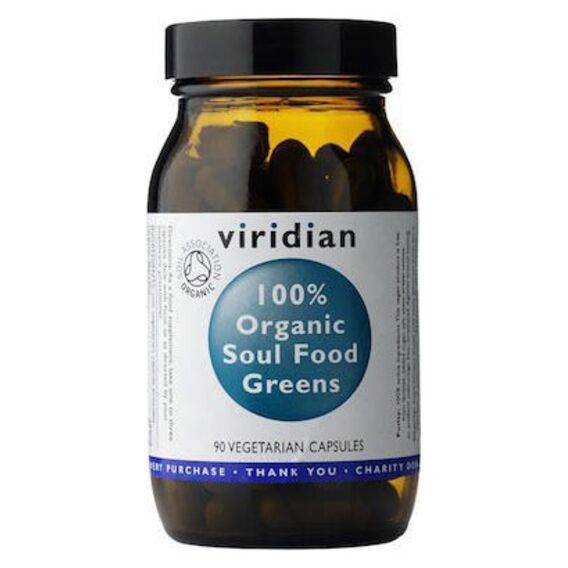 Viridian 100% Organic Soul Food Greens kapsle - 90 kapslí