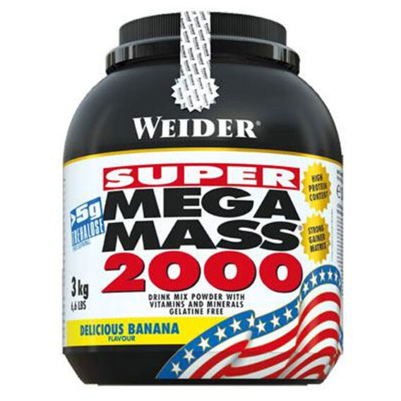 Weider Super Mega Mass 2000 3000 g - jahoda