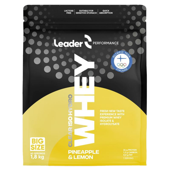 Leader Clear Iso Hydro Whey Protein 1800 g - ananas, citron