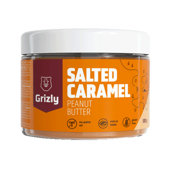 Grizly Arašídový krém slaný karamel 500 g - slaný karamel