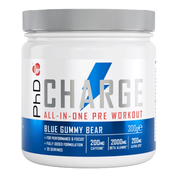 PhD Charge Pre-Workout 300 g - grape candy