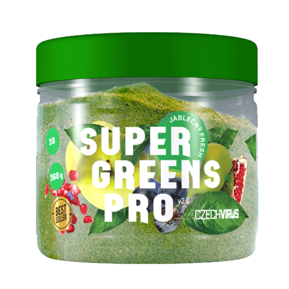 Czech Virus Super Greens Pro V2.0 360 g - jablečný fresh